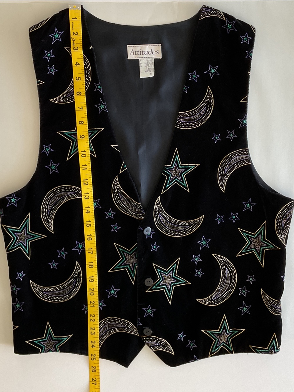 ATTITUDES "90s velvet vest" "celestial moon stars" and "whimsigoth witchy boho” - Picture 8 of 12